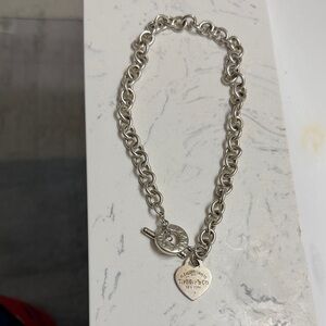 Tiffany & Co. Return to Tiffany Heart Tag Toggle Necklace Sterling Silver 925